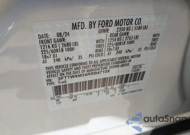 3FTTW8M34RRB47109: 44025259