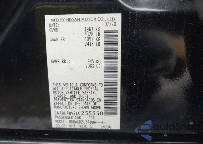 1N4BL4BV2LC255550: 44025476