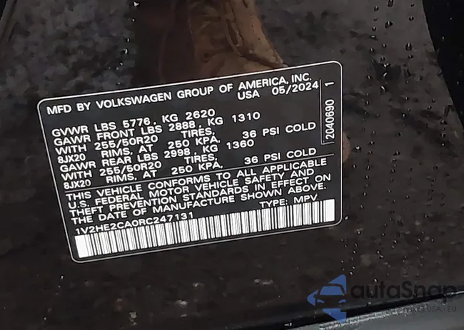 1V2HE2CA0RC247131: 44025505