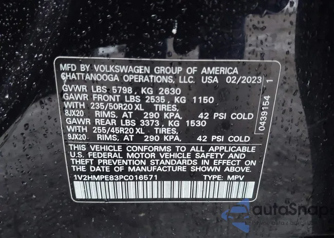 1V2HMPE83PC016571: 44025528