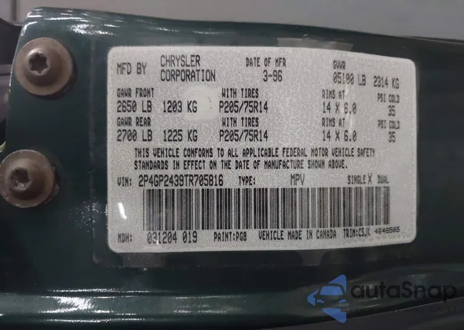 2P4GP2439TR705816: 44026745