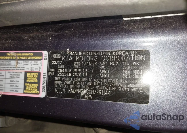 KNDPNCAC0H7291144: 44026853