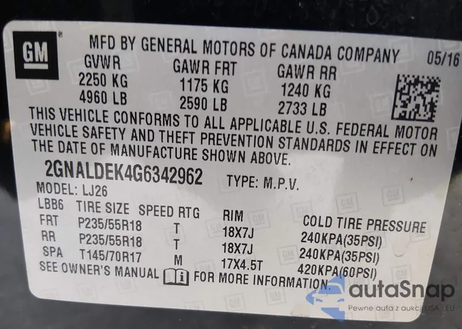 2GNALDEK4G6342962: 44026877