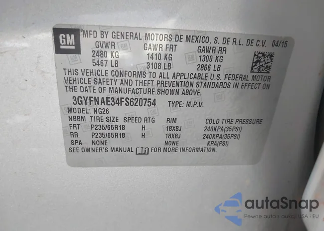 3GYFNAE34FS620754: 44026969