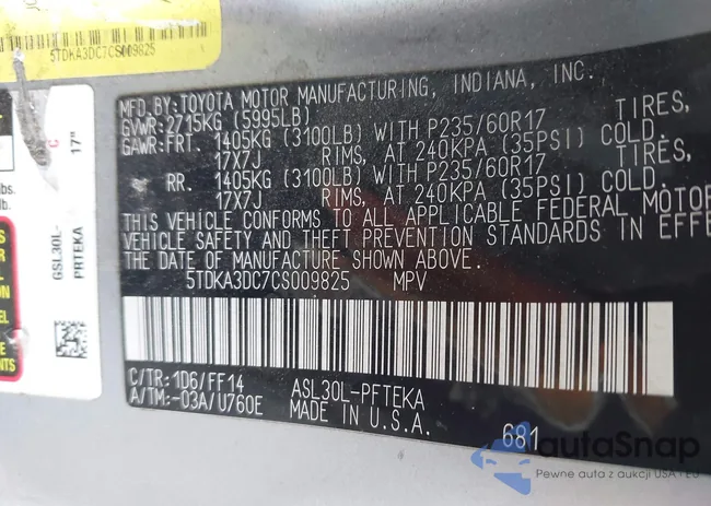 5TDKA3DC7CS009825: 44027021