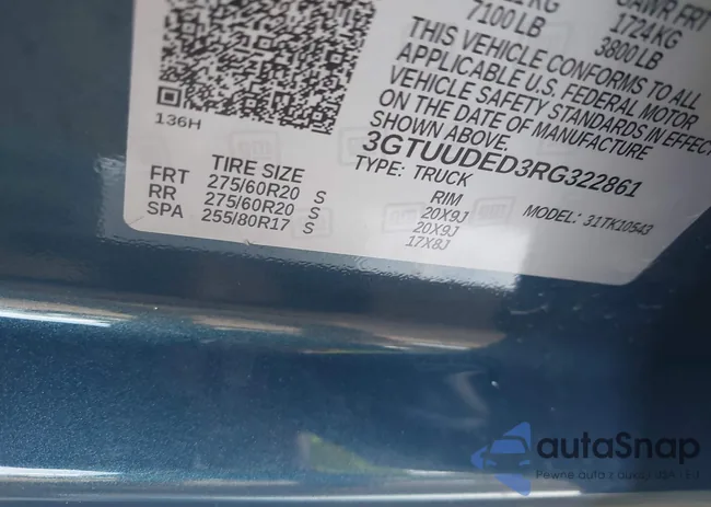 3GTUUDED3RG322861: 44027029