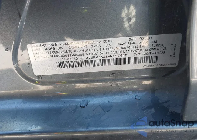 3VWRX7AJ1AM157440: 44027100