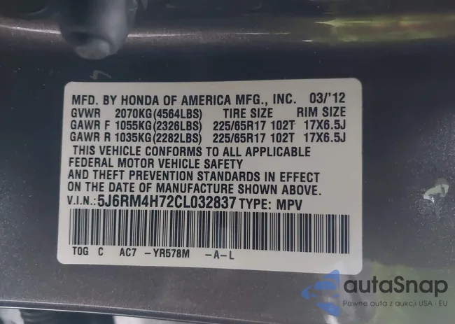 5J6RM4H72CL032837: 44027113