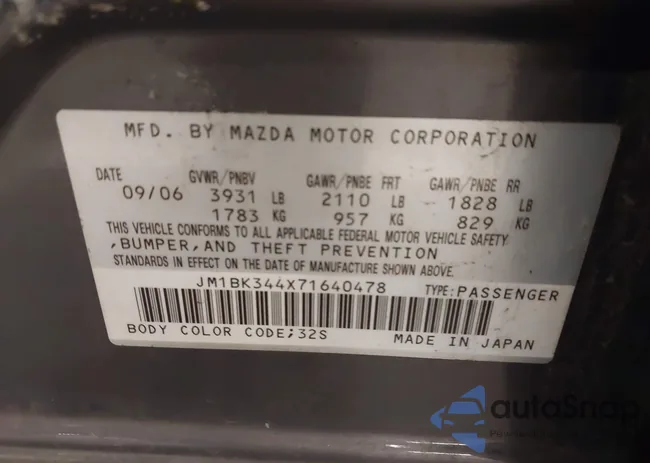 JM1BK344X71640478: 44027230