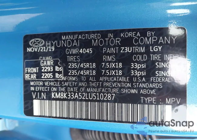 KM8K33A52LU510287: 44026313