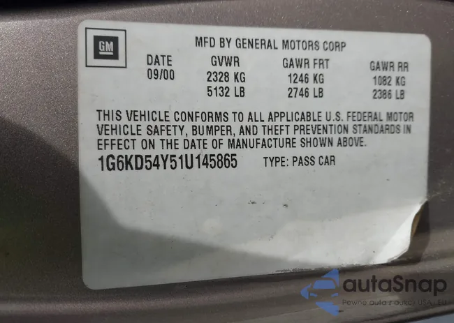 1G6KD54Y51U145865: 44026328