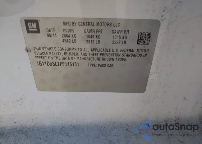 1G11D5SL7FF116131: 44026341