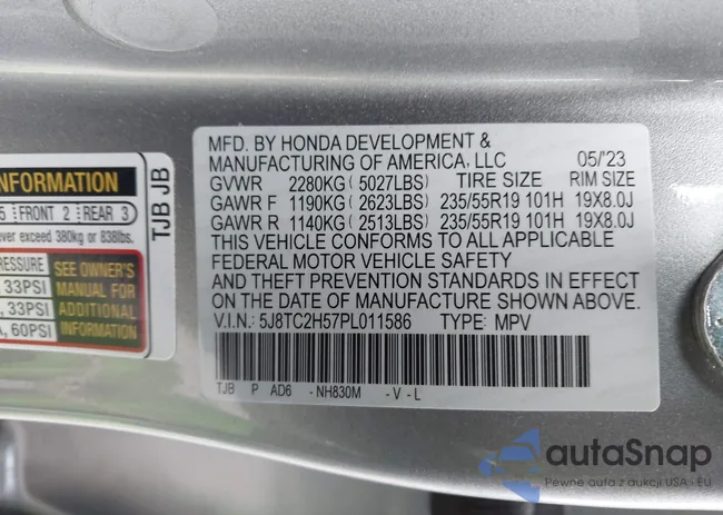 5J8TC2H57PL011586: 44027641