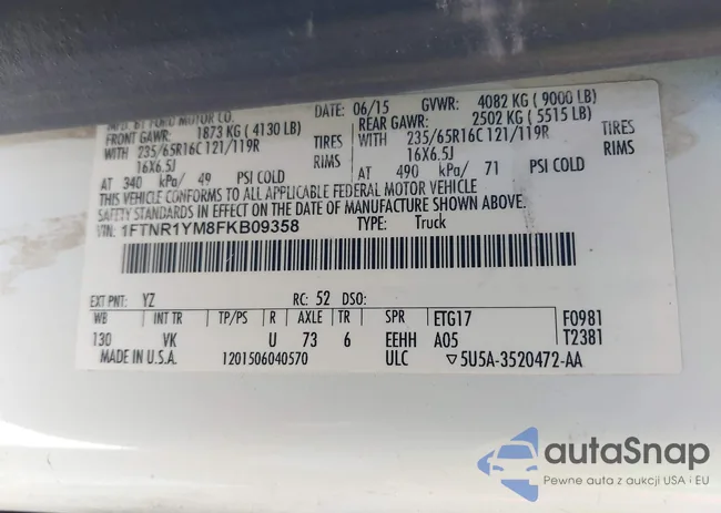 1FTNR1YM8FKB09358: 44027642