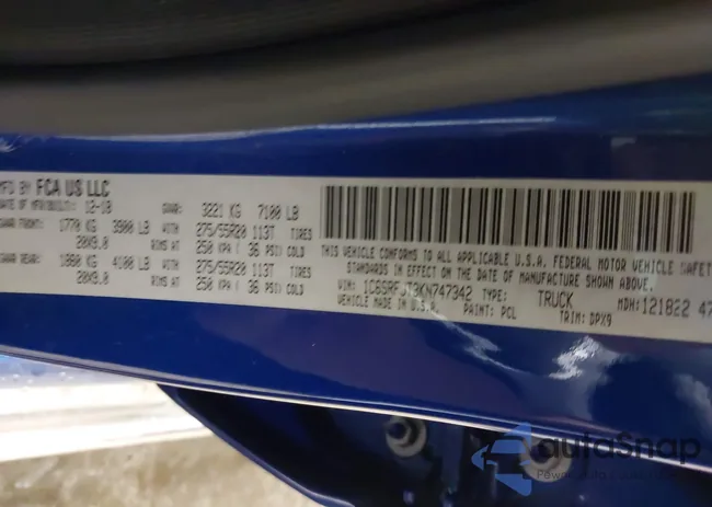 1C6SRFJT3KN747342: 44027656