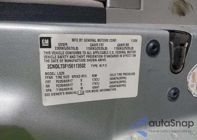 2CNDL73F156113502: 44027727