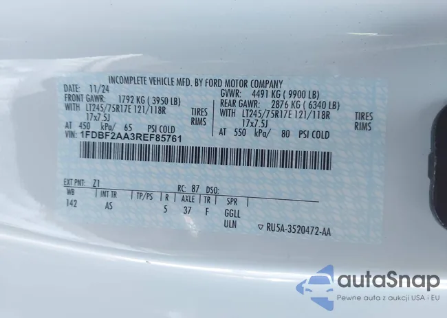 1FDBF2AA3REF85761: 44027729