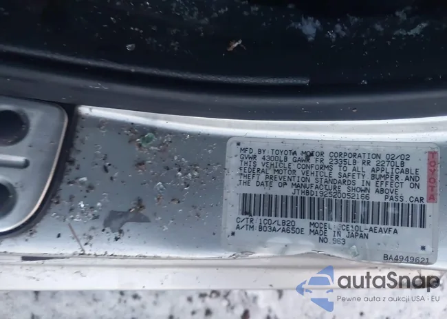 JTHBD192520052166: 44027808