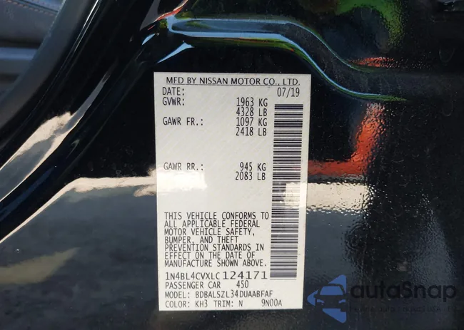 1N4BL4CVXLC124171: 44027831