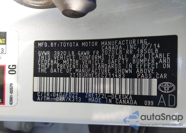 2T1BURHE5EC211483: 44027238