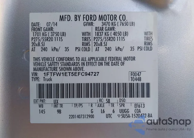 1FTFW1ET5EFC94727: 44027277