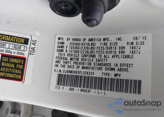 5J6RM3H95FL026224: 44027343