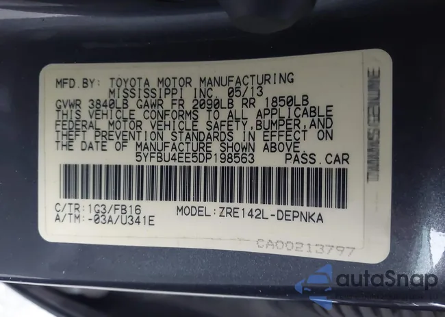 5YFBU4EE5DP198563: 44027399