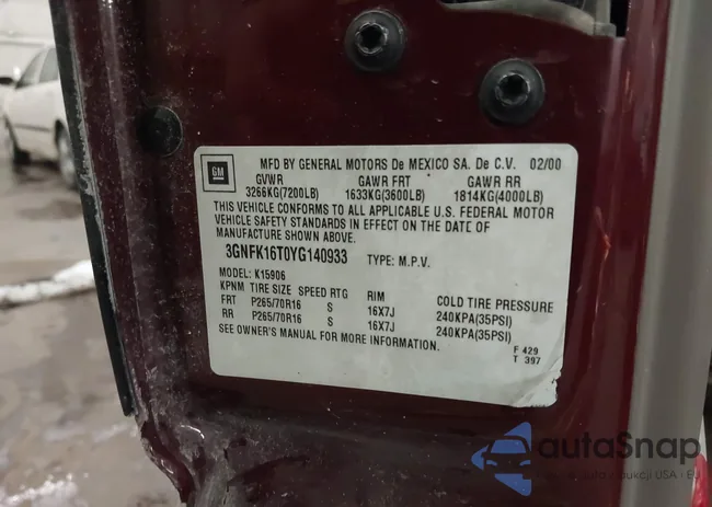 3GNFK16T0YG140933: 44027410