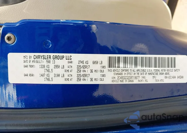 2C4RDGCG2DR719677: 44027477