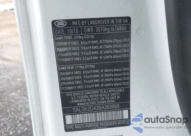 SALSK2D43BA269868: 44028689