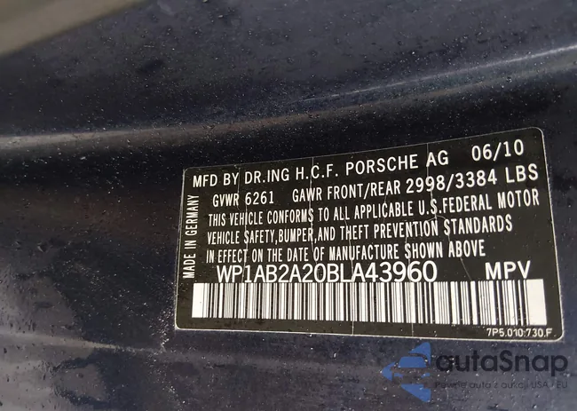 WP1AB2A20BLA43960: 44028713