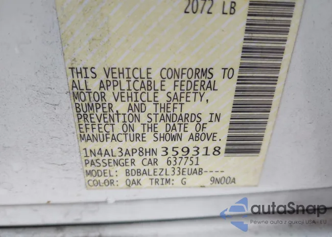 1N4AL3AP8HN359318: 44028717