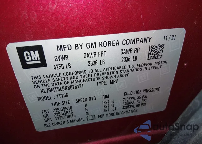 KL79MTSL9NB076121: 44028728