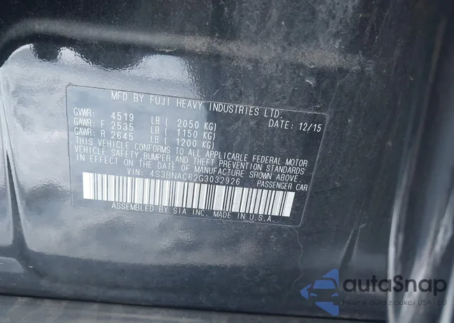 4S3BNAC62G3032926: 44028731