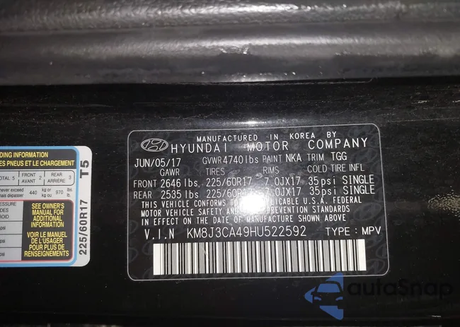 KM8J3CA49HU522592: 44028813