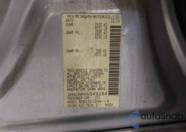 1N4AL3AP4FN349284: 44028824