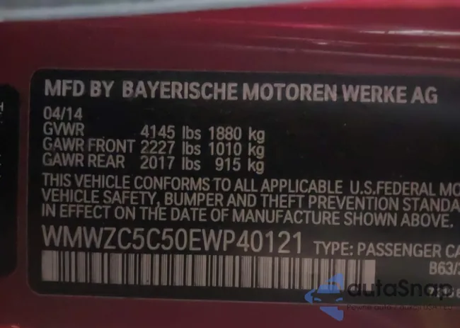 WMWZC5C50EWP40121: 44029040