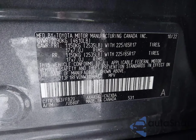 2T3F1RFV0NW319447: 44029169