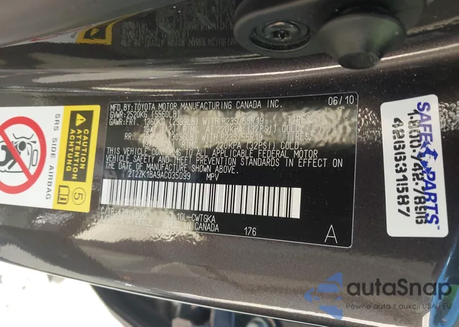 2T2ZK1BA9AC035099: 44028323