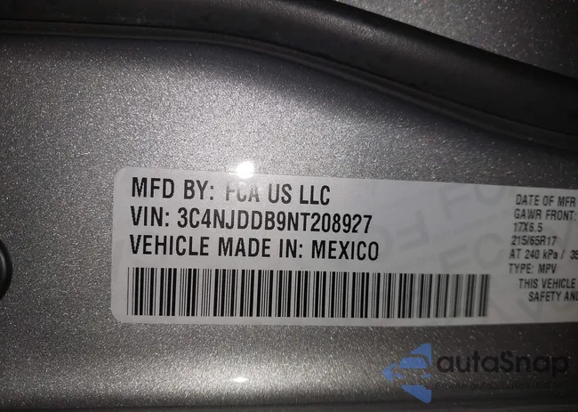 3C4NJDDB9NT208927: 44029641