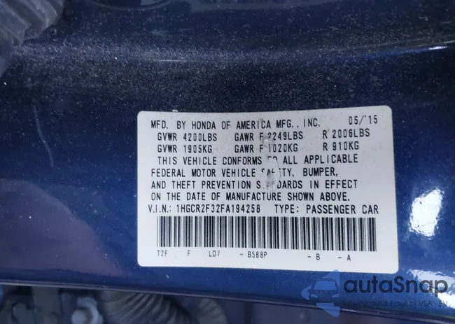 1HGCR2F32FA194258: 44029774