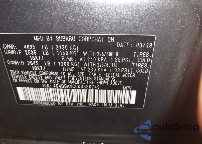 4S4BSANC6K3330749: 44029301