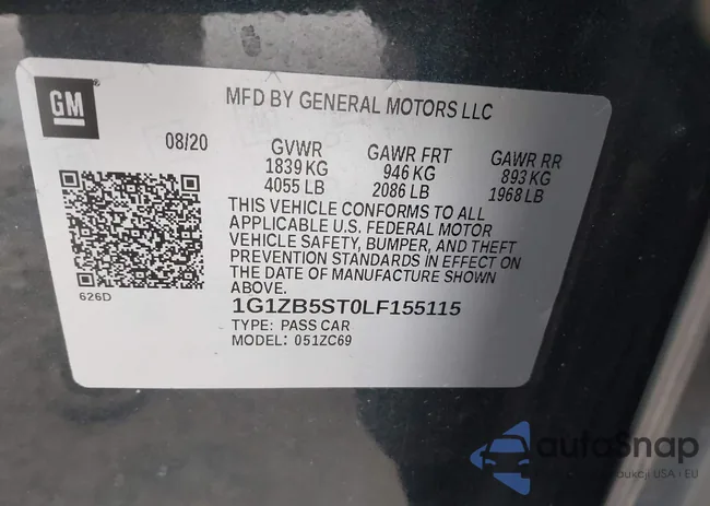 1G1ZB5ST0LF155115: 44029438