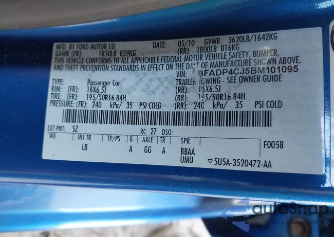 3FADP4CJ5BM101095: 44029457