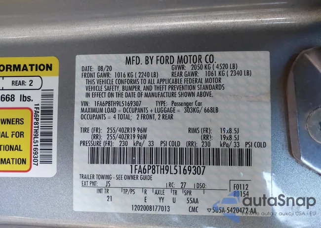 1FA6P8TH9L5169307: 44029504