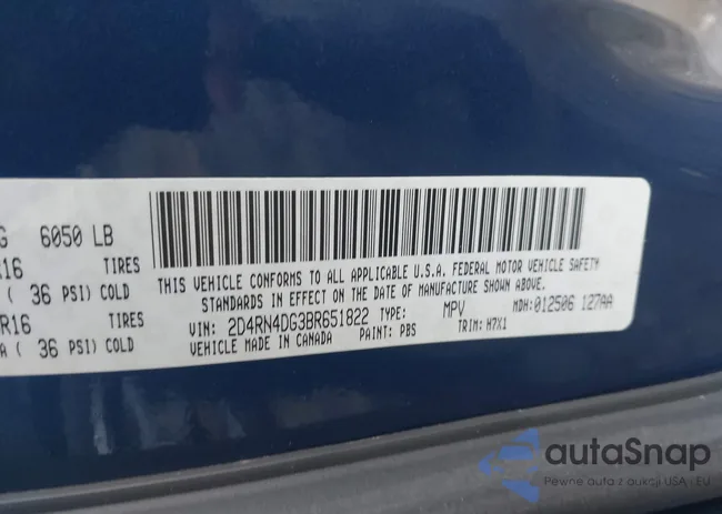 2D4RN4DG3BR651822: 44029509