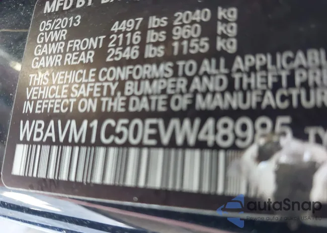 WBAVM1C50EVW48985: 44029613