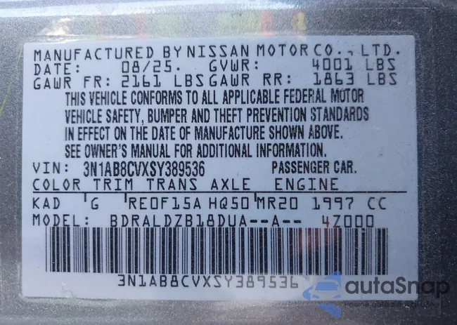 3N1AB8CVXSY389536: 44030675