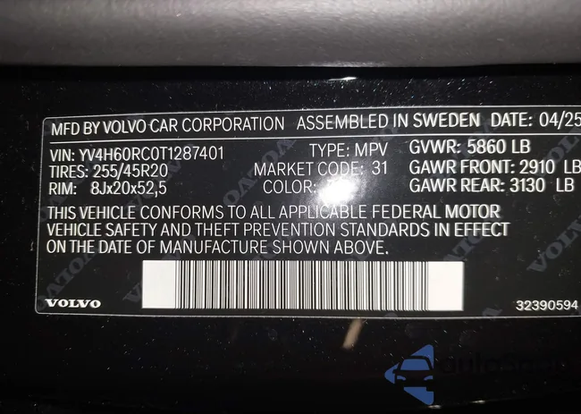 YV4H60RC0T1287401: 44030735