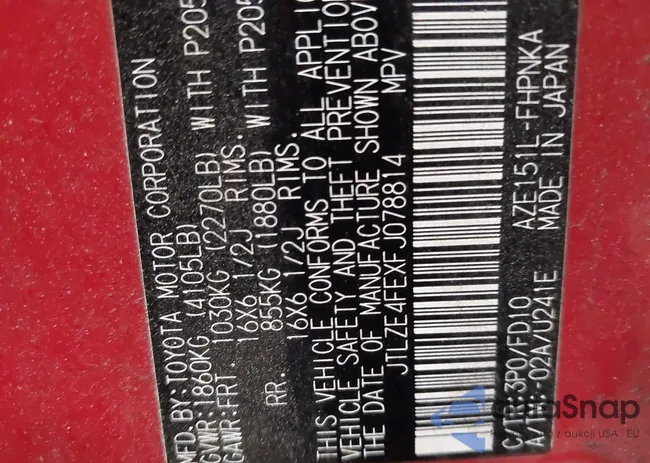 JTLZE4FEXFJ078814: 44030898